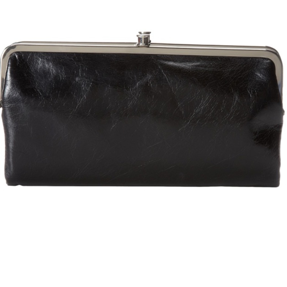 Hobo black double pouch wallet