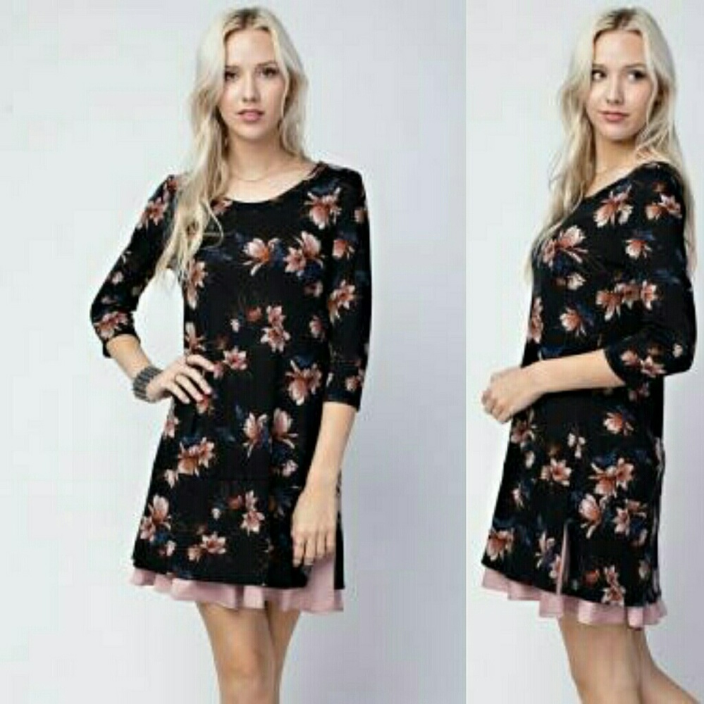 SUNDAY SALE Layered Floral Dress