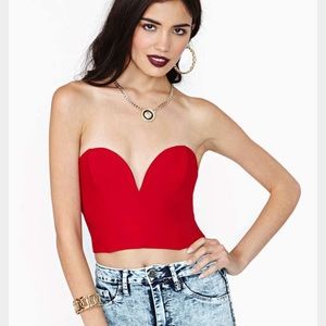 NWT Nasty Gal plunge crop top