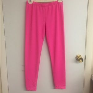 Neon pink leggings