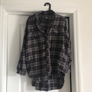 BDG high low flannel