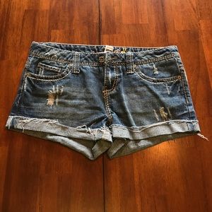 Blue jean shorts