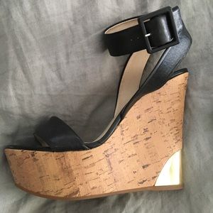 Aldo, black 4-inch platform sandals