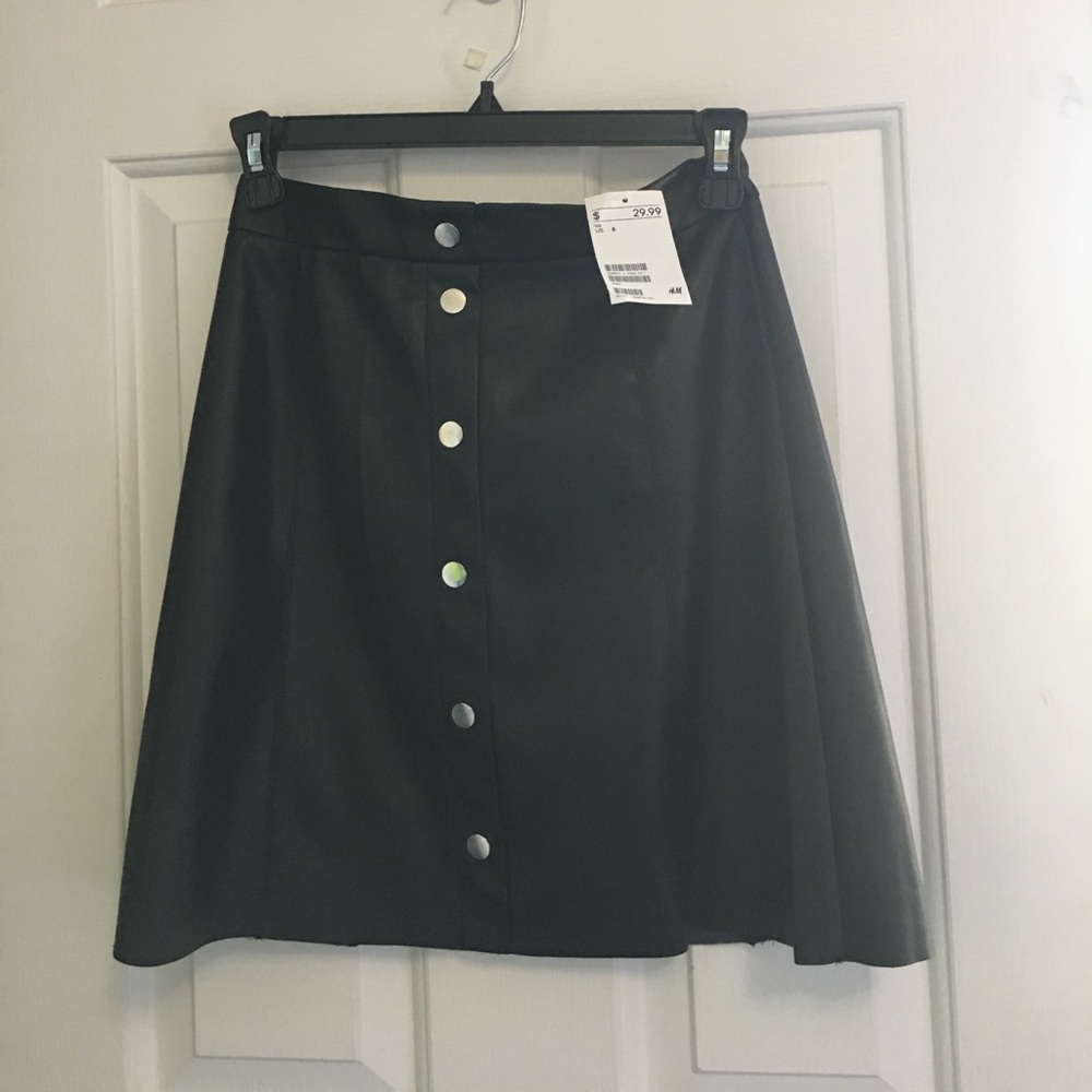 Faux Leather H&M Skirt