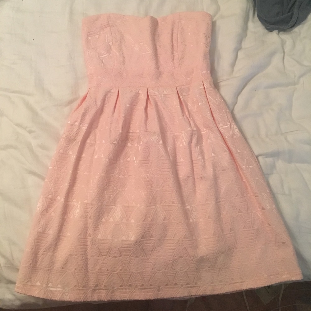 Pink Strapless dress size small