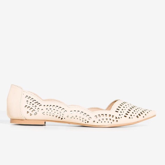 🎉NEW LIM. AVAILABLE🦄Ballerina Cut Out Flats-Nude - Picture 3 of 6