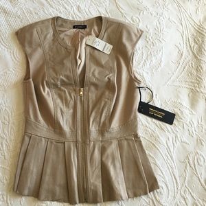 Bebe tan leather shirt