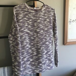 Purple and white knit sweater!