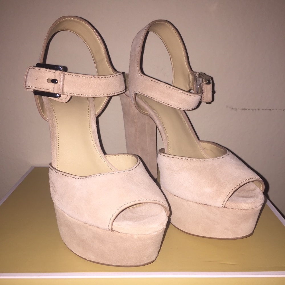 Michael Kors Beige Suede Heels