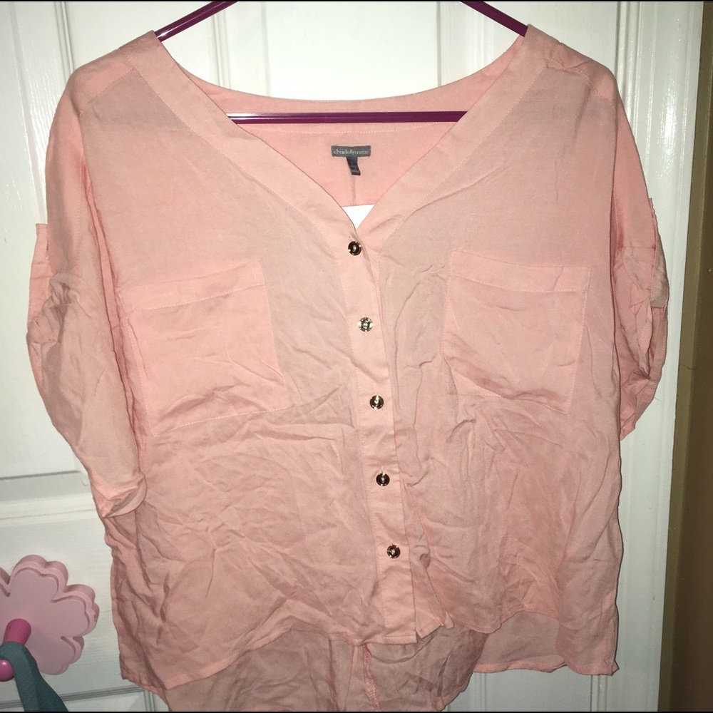 Pink Open- Back, Button Up