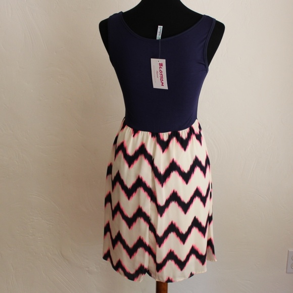 💥HP!💥 Chevron Sleeveless Dress - Picture 3 of 8