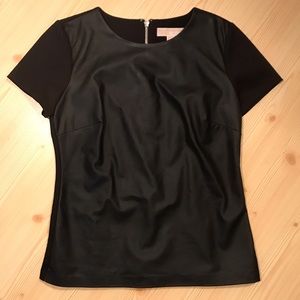 Michael Kors faux leather top - Size 8