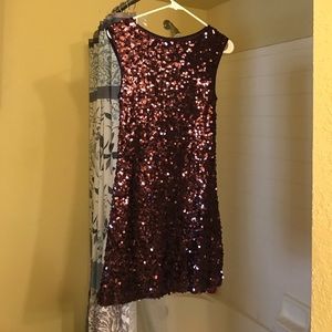 Purple sequin dress