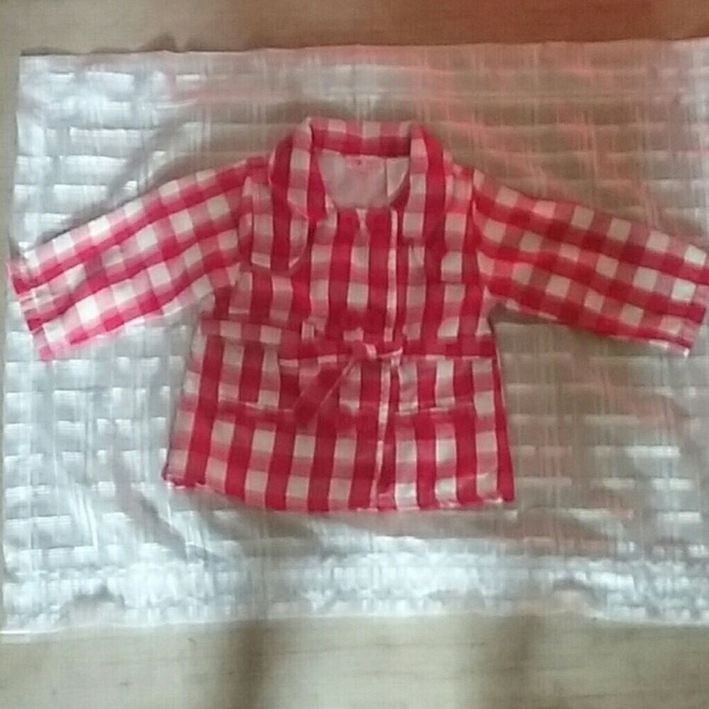 Red gingham spring jacket