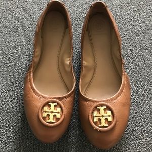 Tory Burch flats size 8 - worn once!