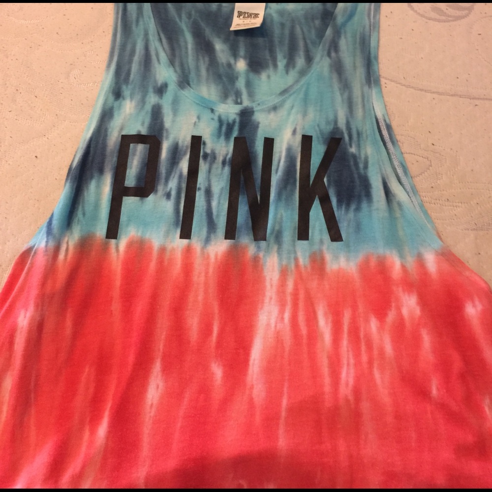 Victoria secret (PINK)  TIE DYE cut out tank top