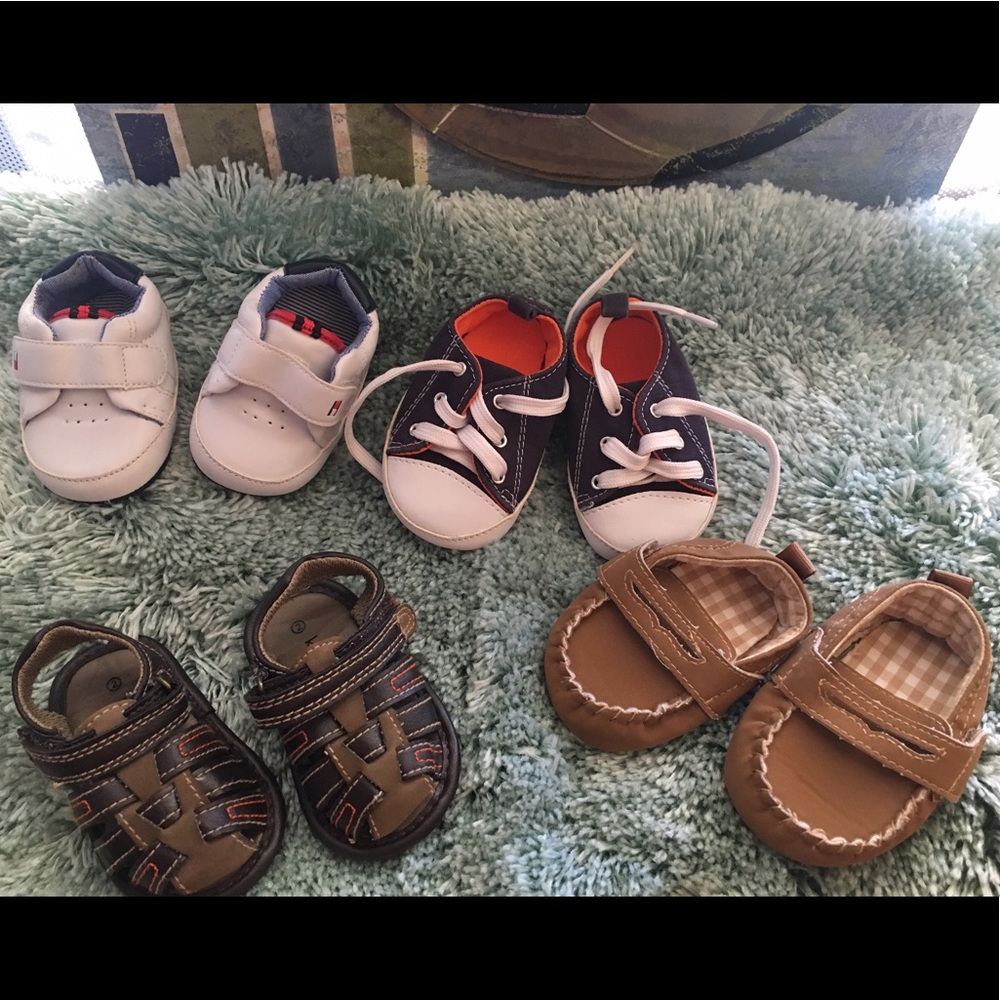 Baby boy shoes different sizes👣🍼💚💚