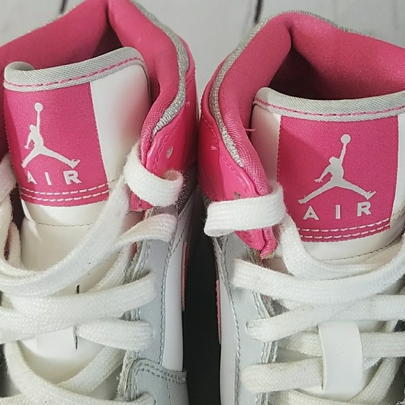Nike Pink Girls Size 7 Youth Air Jordan Sneakers - Picture 3 of 8