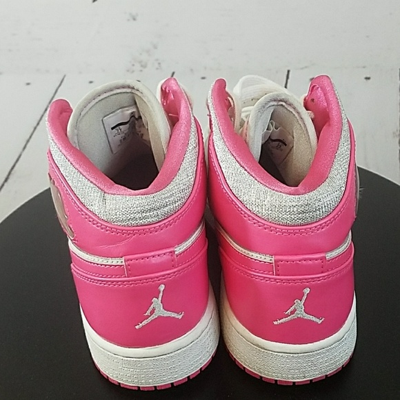 Nike Pink Girls Size 7 Youth Air Jordan Sneakers - Picture 6 of 8
