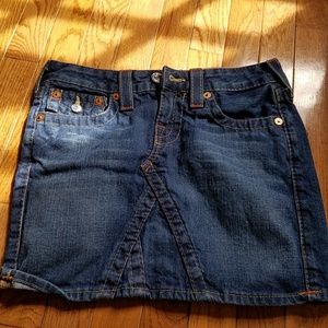 True religion denim skirt