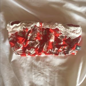 Kendall and Kylie red floral bandeau