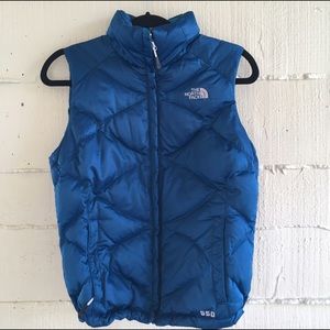 Blue North Face Vest