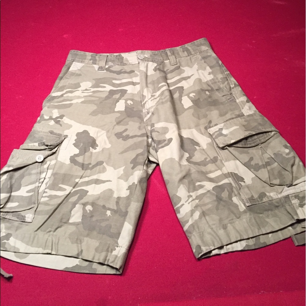 Men's camo shorts.