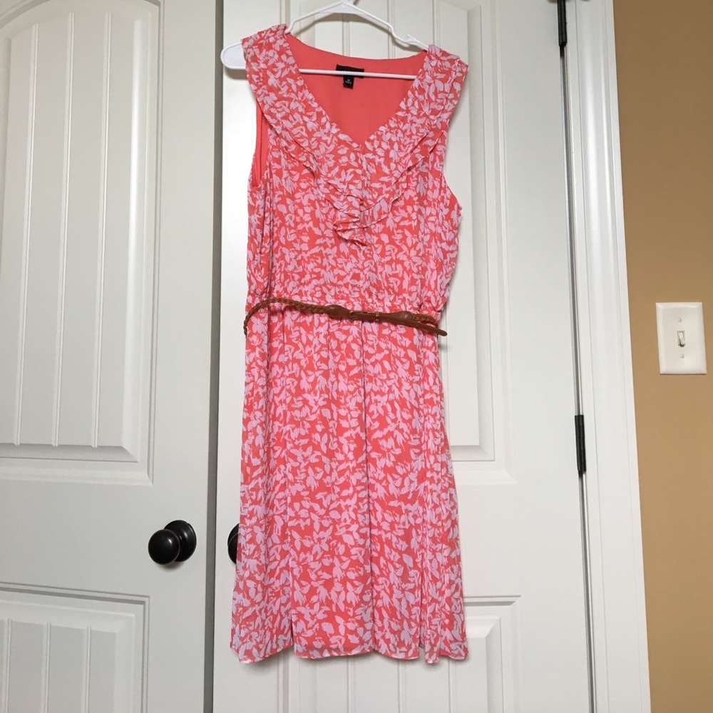 NWOT Sleeveless flutter front spring dress Size 18