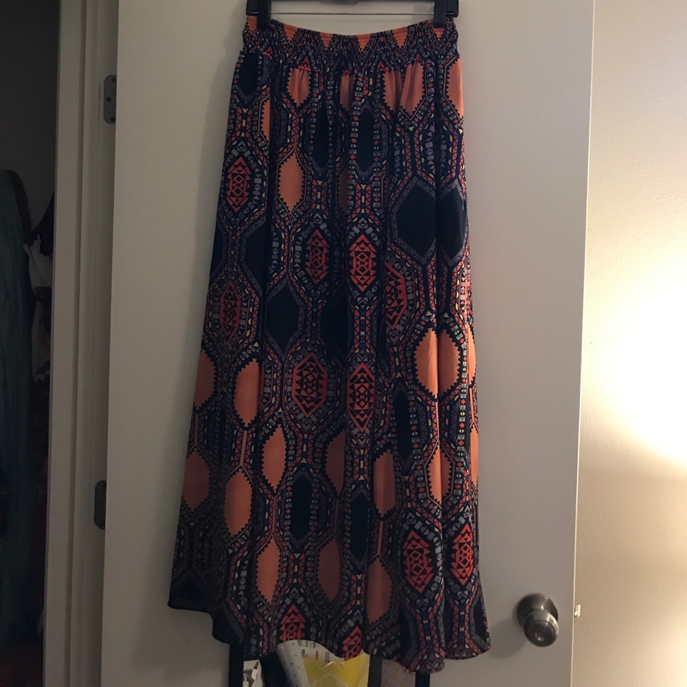Anthropologie Geometric Maxi Skirt
