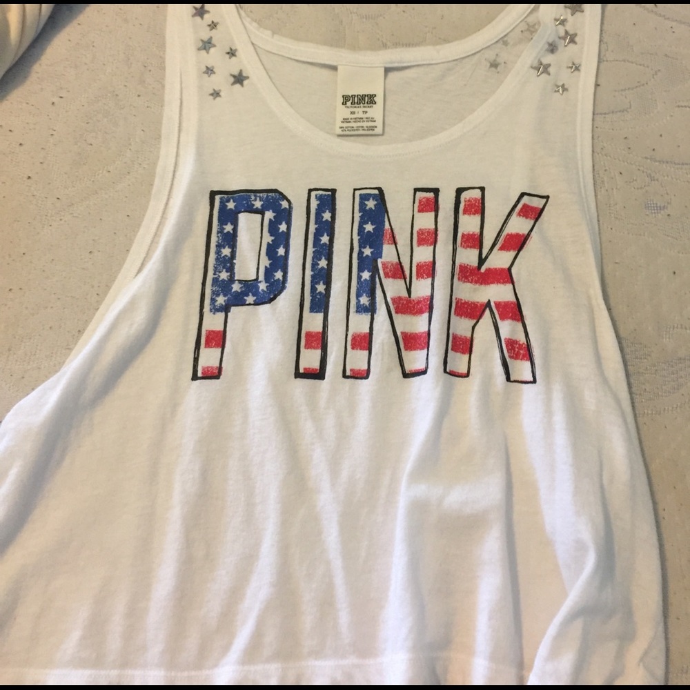 Victoria secret (PINK) American flag tank top