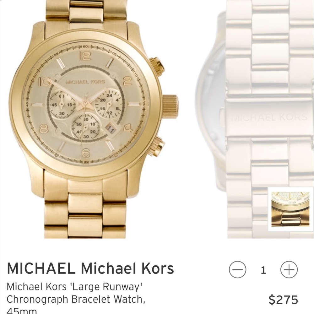 Michael Kors Large runway watch gold