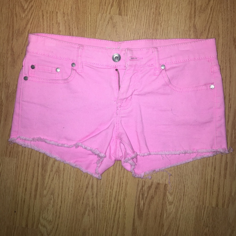 Neon pink shorts