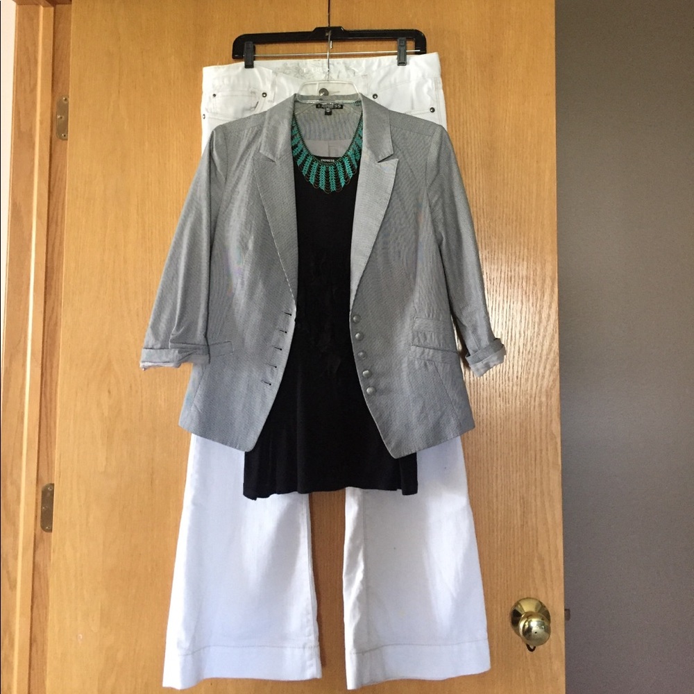 Express 100% Cotton Blazer Pinstripes (6)