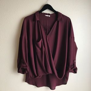 Burgundy Lush Blouse
