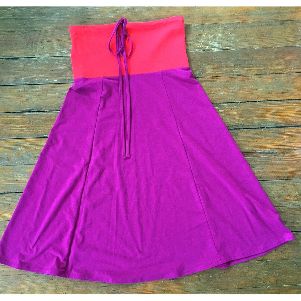 Prana Colorblock Strapless Dress
