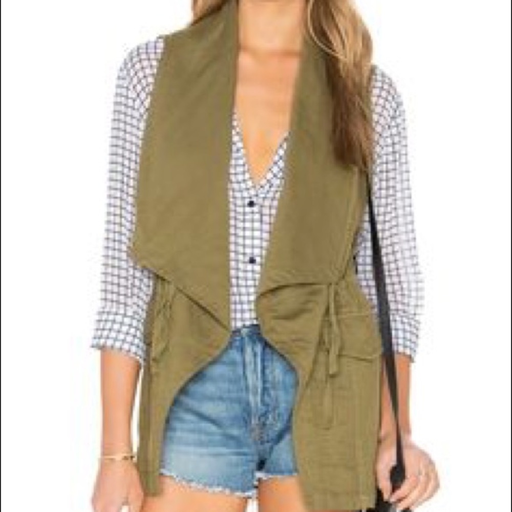 Sanctuary- Drape Front Vest "Summer Sunset"