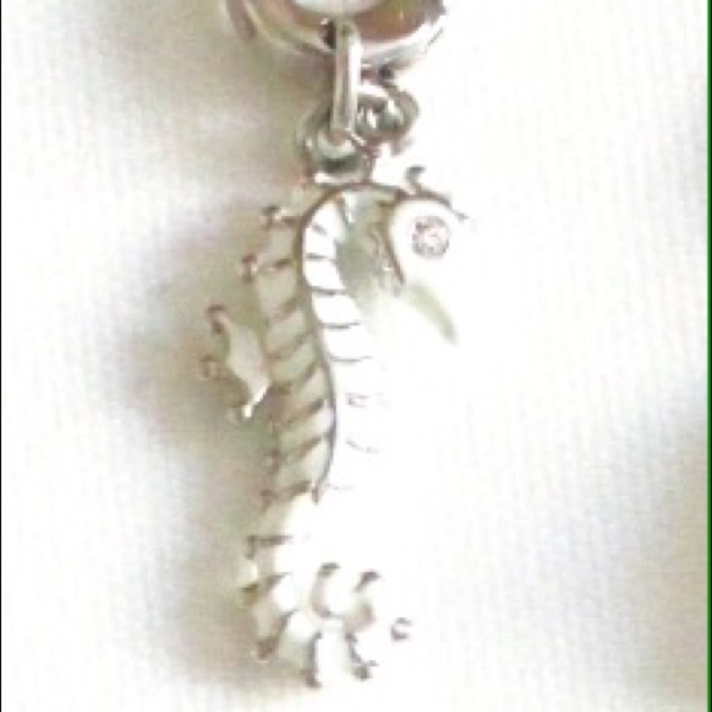 Seahorse Fossil Charm