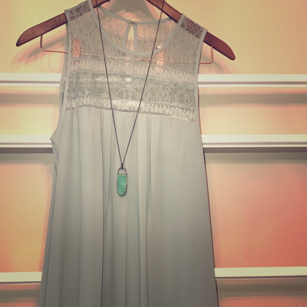 Seafoam green sleeveless dress