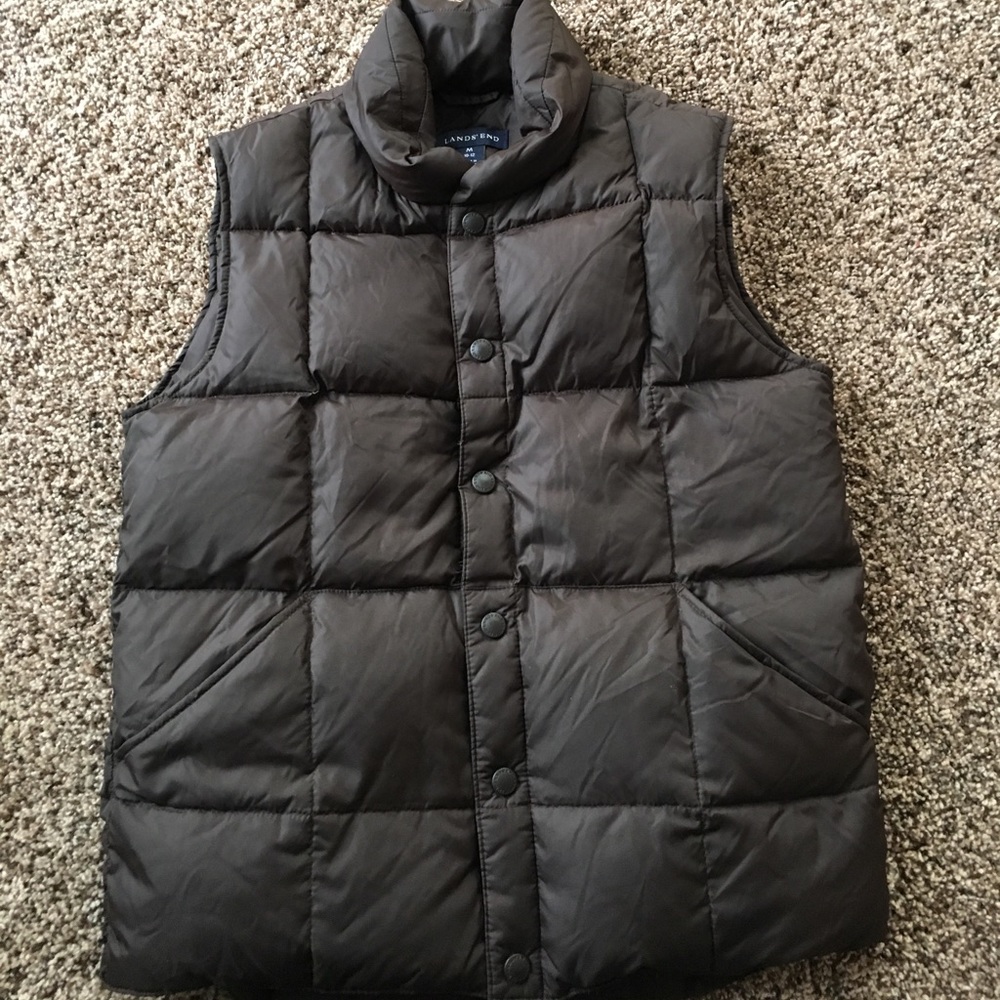 Lands End Puffer Vest kids size medium 10/12