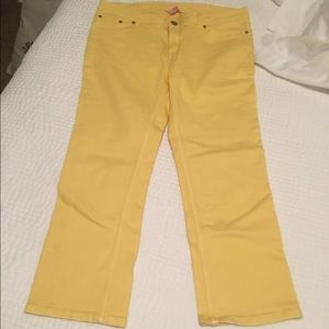 Lilly Pulitzer Yellow Jean Capris