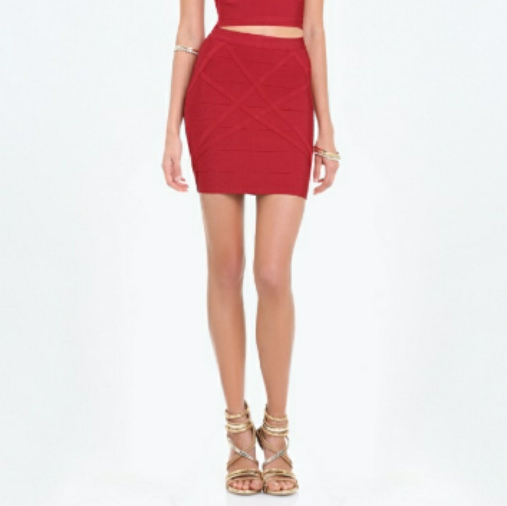 SALE!Bebe Sexy Red Bandage Skirt Brand New!