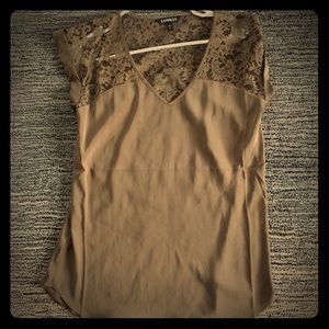 Lace Back Silky Blouse