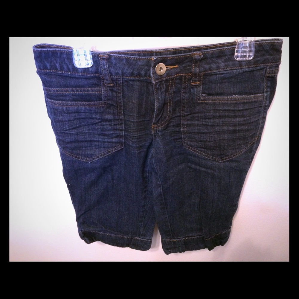 Long jean shorts