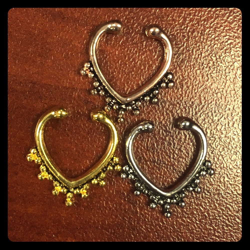 Faux septum clickers 🌺🌸🌼