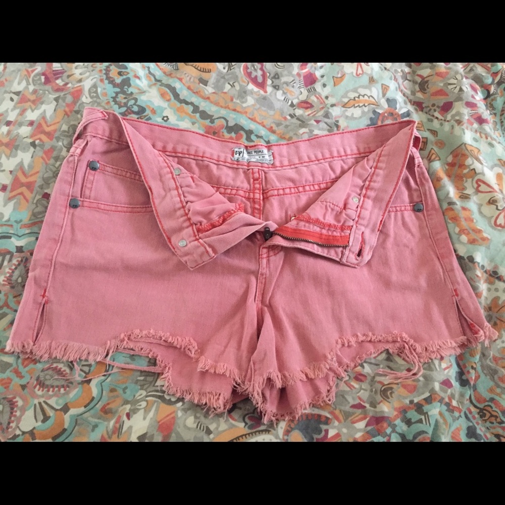 Free People Pink Cut Off Shorts (Sz 30)