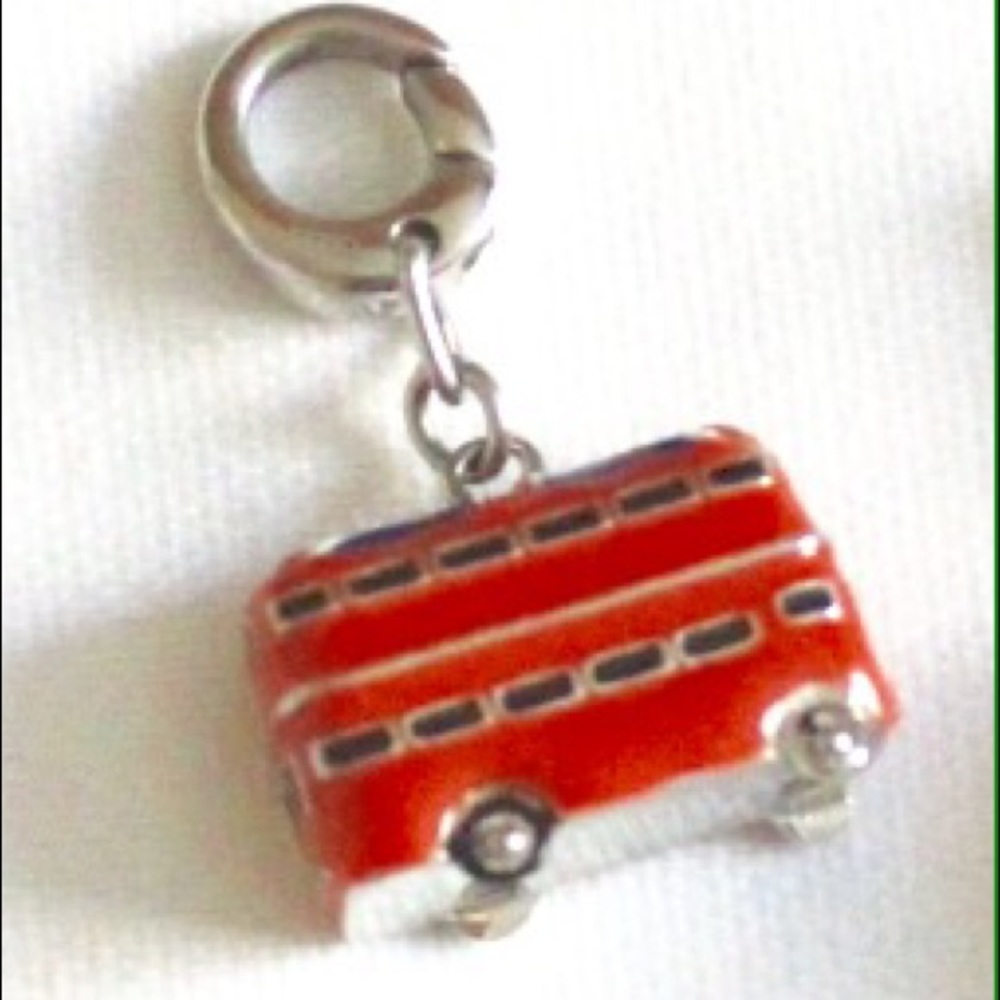 Fossil Double Decker Bus Charm