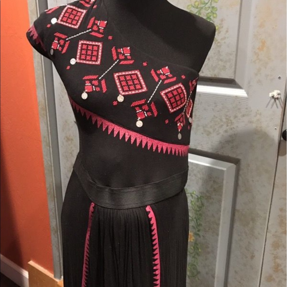 Black One Shoulder Maternity Maxi Dress