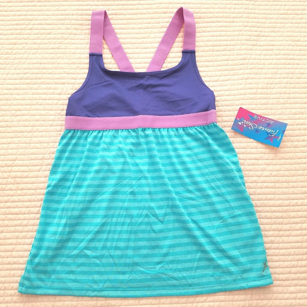 Girls Sports Tank Top Racerback Size Medium