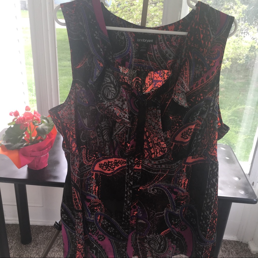 Plus Size Lane Bryant No Sleeve Blouse