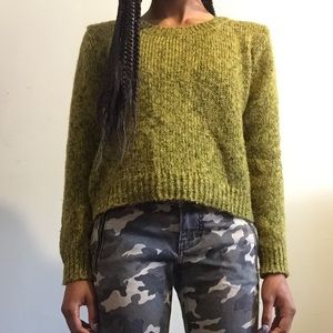 Green knit sweater